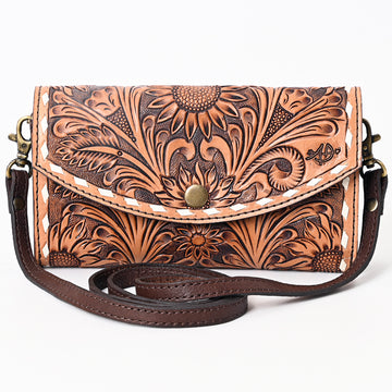 American Darling Clutch Hand Tooled Genuine Leather Western Women Bag Handbag Purse | Purses for Cute